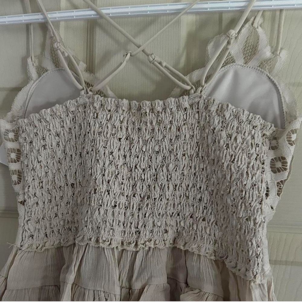 Lace Ruffle Top in Beige - Picture 7 of 7